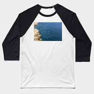 Top view on fishing boats in turquoise sea Baseball T-Shirt